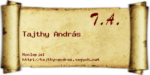 Tajthy András névjegykártya